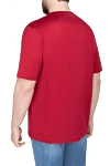 Red cotton T-shirt for men Zilli - fantasy pattern. 100% cotton. Country of origin: France. Care: specialized cleaning - photo 4