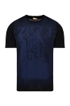 Zilli Cotton T-shirt blue for men - picture print, logo. 100% cotton. Country of manufacture: Italy. Care: specialized cleaning - photo 1