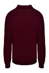 Zilli Long sleeve polo in silk and cashmere burgundy for men - Long sleeve. 60% cashmere, 40% silk. Closure: Zipper. Country of manufacture: Italy. Care: specialized cleaning - photo 5