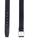 Cesare di Napoli Black crocodile leather belt for men - Textured leather. 100% crocodile leather. Size: Width 4cm. Buckle. Country of manufacture: Italy. Care: specialized cleaning - photo 3