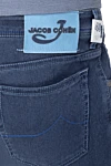 Jacob Cohen Cotton and polyester jeans blue for men - logo, contrast stitching, worn effect. 77% cotton, 20% polyester, 3% elastane. Closure: button, zipper. Three side pockets, two back pockets. Country of origin: Italy. Care: specialized cleaning - photo 5