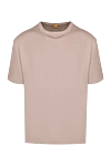 Svevo Gray linen and elastane T-shirt for men - 96% linen, 4% elastane. Country of manufacture: Italy. Care: specialized cleaning - photo 1