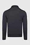 Long Sleeve Polo in Silk and Cashmere black for men Cesare di Napoli - Long sleeve. 70% cashmere, 30% silk. Closure: Zipper. Country of manufacture: Italy. Care: specialized cleaning - photo 6