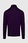 Long Sleeve Polo in Silk and Cashmere Violet for men Cesare di Napoli - Long sleeve. 70% cashmere, 30% silk. Closure: Buttons. Country of manufacture: Italy. Care: specialized cleaning - photo 6