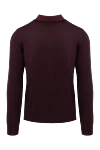 Zilli Long sleeve polo in silk and cashmere burgundy for men - Embossed pattern. Long sleeve. 60% cashmere, 40% silk. Closure: Zipper. Country of manufacture: Italy. Care: specialized cleaning - photo 5