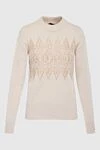 Peserico Beige jumper for women - Decoration: embroidery on the front. 70% wool, 20% silk, 10% cashmere. Country of manufacture: Italy. Care: specialized cleaning - photo 1