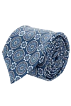 Corneliani Blue silk tie for men - pattern 