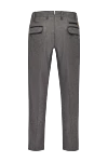 Men's gray cashmere trousers
with pocket piping Zilli - 100% cashmere. Closure: button, zipper. two side, two back pockets. Country of origin: France. Care: specialized cleaning - photo 8