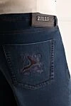 Zilli Men's blue jeans with decorative embroidery on the pocket
- logo. 98% cotton, 2% elastane. Closure: button, zipper. Three side pockets, two back pockets. Country of origin: France. Care: specialized cleaning - photo 5