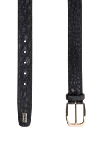 Brioni Blue leather belt for men - Textured leather. 100% crocodile leather. Size: Width 4cm. Buckle. Country of origin: Italy. Care: specialized cleaning - photo 3