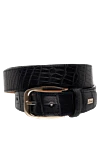 Brioni Blue leather belt for men - Textured leather. 100% crocodile leather. Size: Width 4cm. Buckle. Country of origin: Italy. Care: specialized cleaning - photo 1