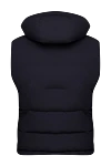 Men's down jacket made of wool and cashmere black Moorer - fur collar. 88% polyamide, 12% polyurethane, 90% wool, 10% cashmere. Closure: Zipper. Two side pockets, two inside pockets. Country of origin: Italy. Care: specialized cleaning - photo 6