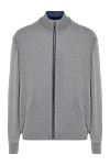 Cesare di Napoli Men's gray wool cardigan - 100% wool. Closure: Zipper. Two side pockets. Country of manufacture: Italy. Care: specialized cleaning - photo 1