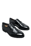 Doucal`s Men's black leather shoes - 100% leather. Lace. Interior finish: Leather. Insole: Leather. Heel height: 2 cm. Leather. Country of manufacture: Italy. Care: specialized cleaning - photo 3