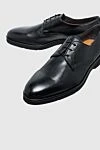 Doucal`s Men's black leather shoes - 100% leather. Lace. Interior finish: Leather. Insole: Leather. Heel height: 2 cm. Leather. Country of manufacture: Italy. Care: specialized cleaning - photo 5