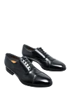 Doucal`s Men's black leather shoes - 100% leather. Lace. Interior decoration: Fur. Insole: Leather. Heel height: 2 cm. Leather. Country of manufacture: Italy. Care: specialized cleaning - photo 3