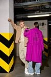 MSGM Пальто из флиса и полиамида розовое женское - лого на рукаве. 75% флис, 25% полиамид. кнопки, пояс. два боковых кармана. Страна производитель: Италия. Уход: специализированная чистка - фото 9