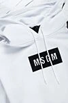 Худи из хлопка белое женское MSGM - лого бренда. капюшон, застежка кулиска. 100% хлопок. Страна производитель: Италия. Уход: специализированная чистка - фото 6