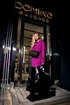 Джемпер из шерсти и акрила розовый женский MSGM - большая горловина, полосатый узор. 50% шерсть, 50% акрил. Страна производитель: Италия. Уход: специализированная чистка - фото 8