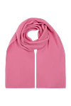 MSGM Pink scarf for women - logo. 47% wool, 30% viscose, 15% polyamide. Country of manufacture: Italy. Care: specialized cleaning - photo 1