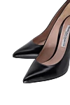 Francesco Sacco Black leather shoes for women - logo on the insole. leather. Heel height: 10 centimeters. Country of manufacture: Italy. Care: specialized cleaning - photo 5