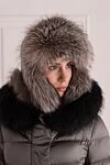 Шапка из песца серая женская FG Furs - мех. 100% песец. Страна производитель: Италия. Уход: специализированная чистка - фото 2