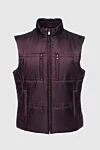 Corneliani Polyester vest burgundy for men - 100% polyester. Closure: Zipper. Two studded side pockets, two zipped chest pockets, three inside pockets. Insulation: Down, feather. Country of manufacture: Italy. Care: specialized cleaning - photo 1