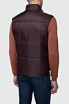 Polyester vest burgundy for men Corneliani - 100% polyester. Closure: Zipper. Two studded side pockets, two zipped chest pockets, three inside pockets. Insulation: Down, feather. Country of manufacture: Italy. Care: specialized cleaning - photo 4