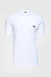 Dolce & Gabbana Cotton polo white for men - Brand Logo Patch. 100% cotton. Buttons. Country of manufacture: Italy. Care: specialized cleaning - photo 1