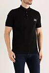 Dolce & Gabbana Cotton polo black for men - Brand Logo Patch. 100% cotton. Buttons. Country of manufacture: Italy. Care: specialized cleaning - photo 3