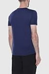 Cotton T-shirt blue for men Cesare di Napoli - 100% cotton. Country of manufacture: Italy. Care: specialized cleaning - photo 4