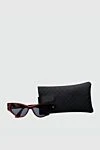 Bottega Veneta Women's red sunglasses in the shape of a cat's eye - contrast lens, metal decoration. Additional: UV protection, scratch protection, case included. plastic, metal. Country of origin: Italy. Care: specialized cleaning - photo 5