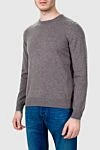 Gran Sasso Cashmere jumper gray for men - 100% cashmere. Country of origin: Italy. Care: specialized cleaning - photo 3