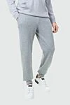 Men's cashmere sweatpants, gray Gran Sasso - 100% cashmere. Closure: Elastic waistband with drawstring. Two side pockets. Country of manufacture: Italy. Care: specialized cleaning - photo 2