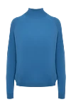 Peserico Blue wool jumper for women - high neck. 100% wool. Country of manufacture: Italy. Care: specialized cleaning - photo 1