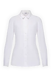 Peserico White cotton and polyamide blouse for women - cotton, polyamide, elastane. buttons. Country of manufacture: Italy. Care: specialized cleaning - photo 1