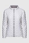 D.Exterior Women's white polyester jacket - textured pattern. 100% polyester. Closure: zipper. two side pockets. Country of manufacture: Italy. Care: specialized cleaning - photo 1