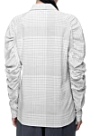 White shirt for women DROMe - checkered pattern, sleeves with pleats. wool, polyester, viscose, elastane. buttons. Country of manufacture: Italy. Care: specialized cleaning - photo 4