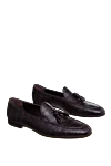 Cesare di Napoli Brown Alligator Loafers for men - tassels, textured leather. 100% alligator skin. Insole: leather. Sole Height: Heel Height 2cm. Country of manufacture: Italy. Care: specialized cleaning - photo 3