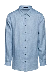 Torras Men's blue linen shirt - 100% linen. Closure: buttons. Country of manufacture: Italy. Care: specialized cleaning - photo 1