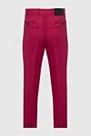 Pink linen trousers for men Torras - 100% linen. Closure: button, zipper. two side, two back pockets. Country of manufacture: Italy. Care: specialized cleaning - photo 6