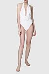 White women's swimsuit made of polyamide and elastane Zimmermann - flower. 72% polyamide, 28% elastane. Country of manufacture: Italy. Care: specialized cleaning - photo 2