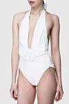 Zimmermann White women's swimsuit made of polyamide and elastane - flower. 72% polyamide, 28% elastane. Country of manufacture: Italy. Care: specialized cleaning - photo 3