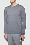 Cesare di Napoli Wool jumper gray for men - 100% wool. Country of manufacture: Italy. Care: specialized cleaning - photo 3