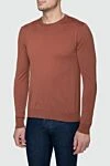 Cesare di Napoli Wool jumper orange for men - 100% wool. Country of manufacture: Italy. Care: specialized cleaning - photo 3