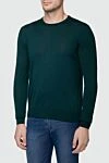 Cesare di Napoli Wool jumper green for men - 100% wool. Country of manufacture: Italy. Care: specialized cleaning - photo 3