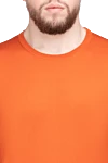 Cesare di Napoli Wool jumper orange for men - 100% wool. Country of origin: Italy. Care: specialized cleaning - photo 5