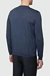 Wool jumper blue for men Cesare di Napoli - 100% wool. Country of origin: Italy. Care: specialized cleaning - photo 4