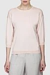 Peserico Beige cotton jumper for women - 100% cotton. Country of manufacture: Italy. Care: specialized cleaning - photo 3