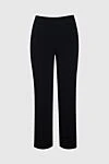 Peserico Black viscose trousers for women - 96% viscose, 4% elastane. elastic belt. Country of manufacture: Italy. Care: specialized cleaning - photo 1